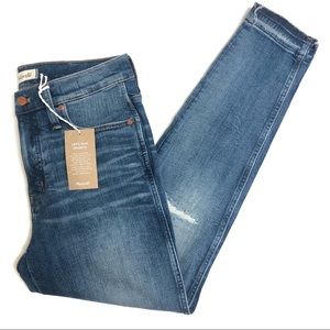 MADEWELL 9” in High-Rise Skinny Jeans York Wash Denim